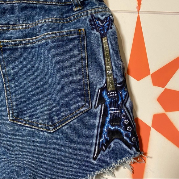 Vintage Hand Painted Black Sabbath Denim Cutoffs - Picture 4 of 7